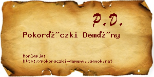 Pokoráczki Demény névjegykártya